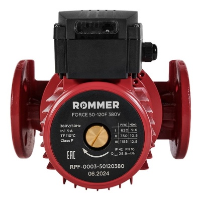 Насос циркуляционный ROMMER FORCE 50-120F 380 В фланцевый для отопления