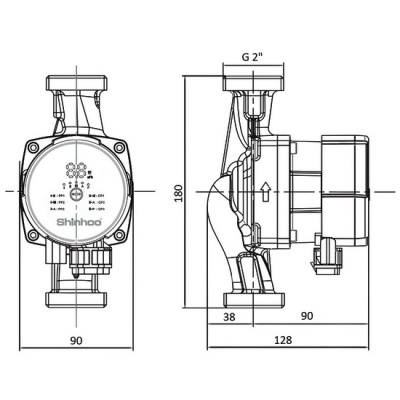 Насос циркуляционный Shinhoo MASTER S 32-4 180 1-230V для отопления