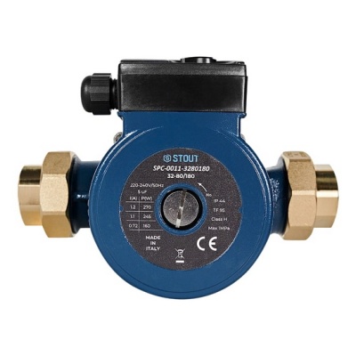 Насос циркуляционный STOUT 32-80 180 для ГВС с латунными гайками