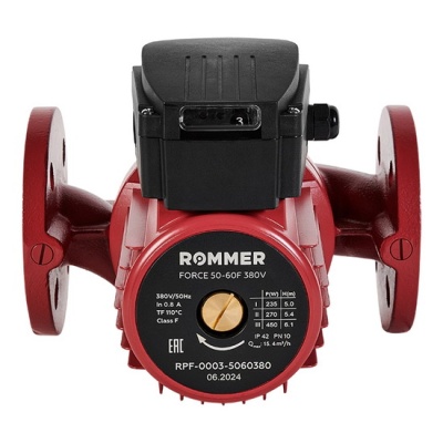 Насос циркуляционный ROMMER FORCE 50-60F 380 В фланцевый для отопления