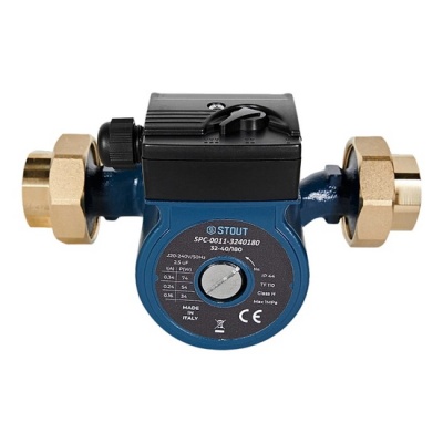 Насос циркуляционный STOUT 32-40 180 для ГВС с латунными гайками