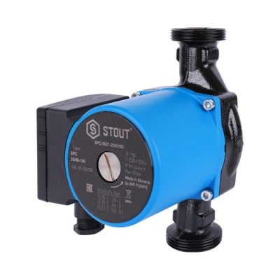 Насос циркуляционный STOUT UPC 25/40-180 для отопления и ГВС