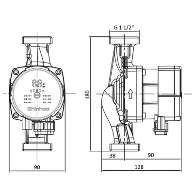 Насос циркуляционный Shinhoo MASTER S 25-6 180 1-230V для отопления