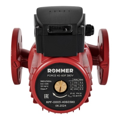 Насос циркуляционный ROMMER FORCE 40-60F 380 В фланцевый для отопления