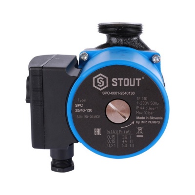Насос циркуляционный STOUT UPC 25/40-130 для отопления и ГВС