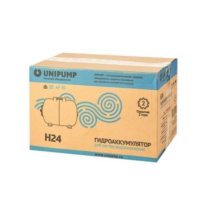 Гидроаккумулятор UNIPUMP 24 литра для водоснабжения горизонтальный