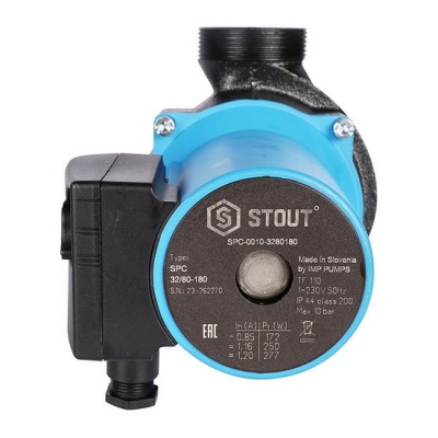 Насос циркуляционный STOUT SPC 32-80 180 для отопления и ГВС