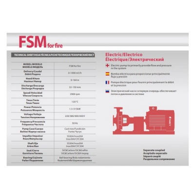 Насос поверхностный FANCY FSM4 65-250/55