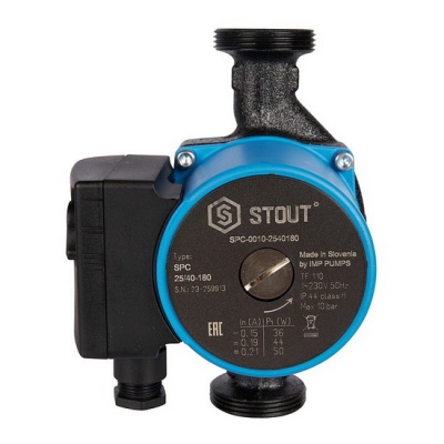 Насос циркуляционный STOUT SPC 25-40 180 для отопления и ГВС