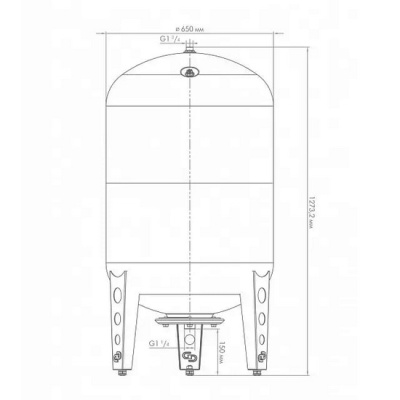 Гидроаккумулятор Джилекс ВПк 300 литров вертикальный синий