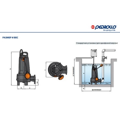 Насос дренажный Pedrollo TRITUS TR 1.5 без поплавка