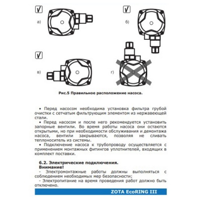 Насос циркуляционный ZOTA EcoRing III 32-60 180 для отопления