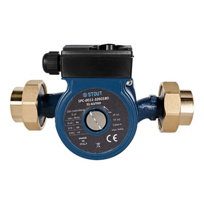 Насос циркуляционный STOUT 32-60 180 для ГВС с латунными гайками