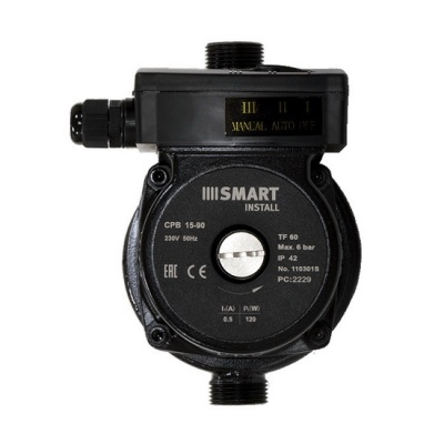 Насос циркуляционный SMART Install CPB 15-90 160мм 120Вт 230В 50Гц для повышения давления