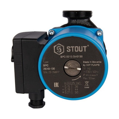 Насос циркуляционный STOUT SPC 25-40 130 для отопления и ГВС