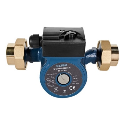 Насос циркуляционный STOUT 32-60 180 для ГВС с латунными гайками