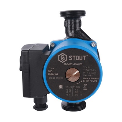 Насос циркуляционный STOUT UPC 25/60-180 для отопления и ГВС
