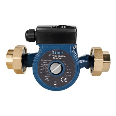 Насос циркуляционный STOUT 32-40 180 для ГВС с латунными гайками