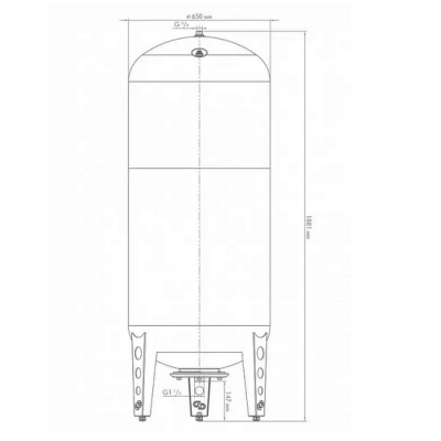 Гидроаккумулятор Джилекс ВПк 500 литров вертикальный синий